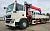 Автомобиль бортовой HOWO T5G, 326 л.с 6x4 с КМУ SUNHUNK S3005 в белом цвете