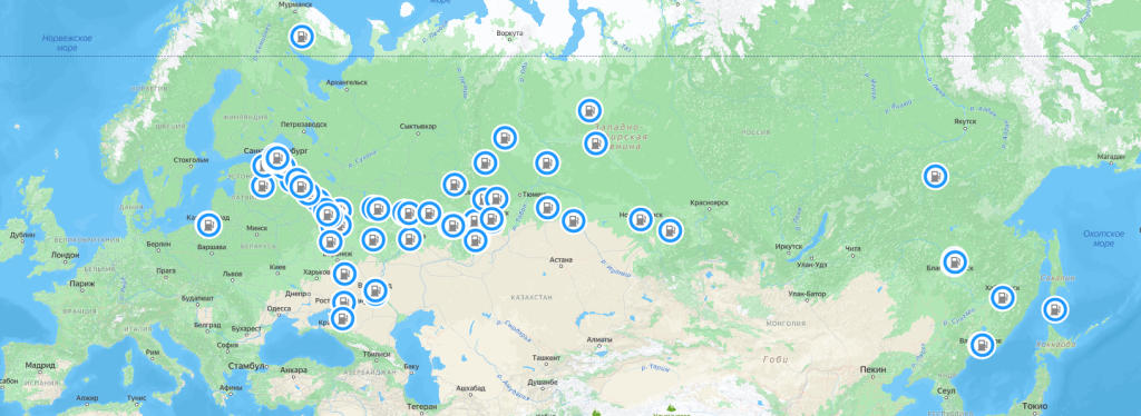 Карта СПГ 2025