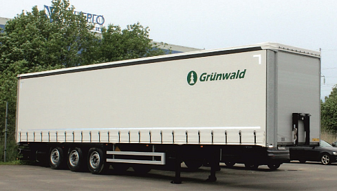 Новый шторный полуприцеп Grunwald Gr.СS, объем 91 куб.м.