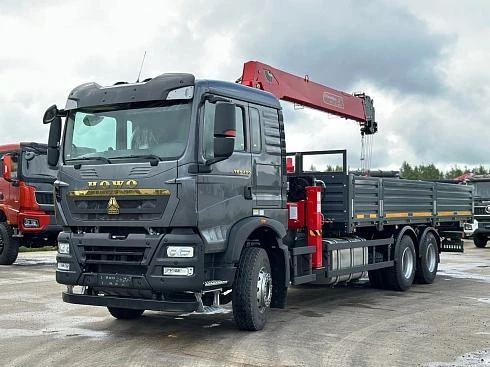 Автомобиль бортовой  HOWO T5G 400 л.с 6x4 с КМУ HORYONG HRS 216 