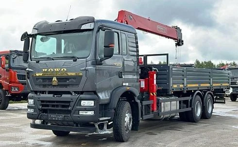 Автомобиль бортовой  HOWO T5G 400 л.с 6x4 с КМУ HORYONG HRS 216 