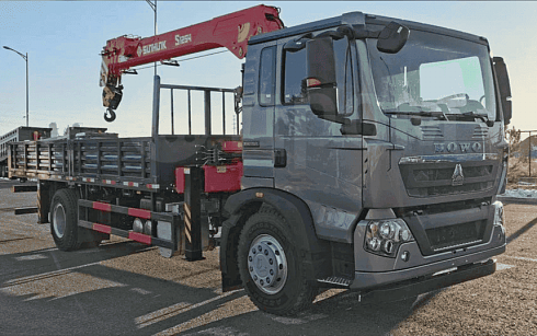 Автомобиль бортовой HOWO T5G 280 л.с 4x2 с КМУ SUNHUNK S1254