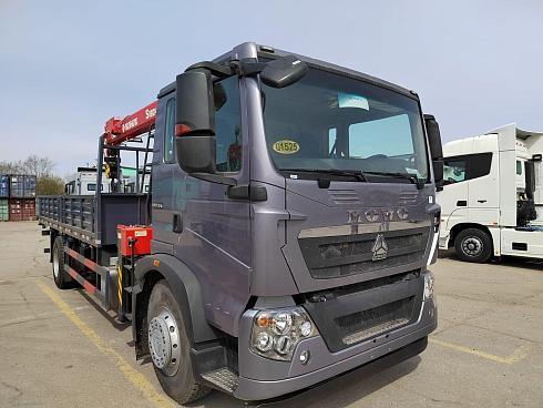 Автомобиль бортовой HOWO T5G 280 л.с 4x2 с КМУ SUNHUNK S1254